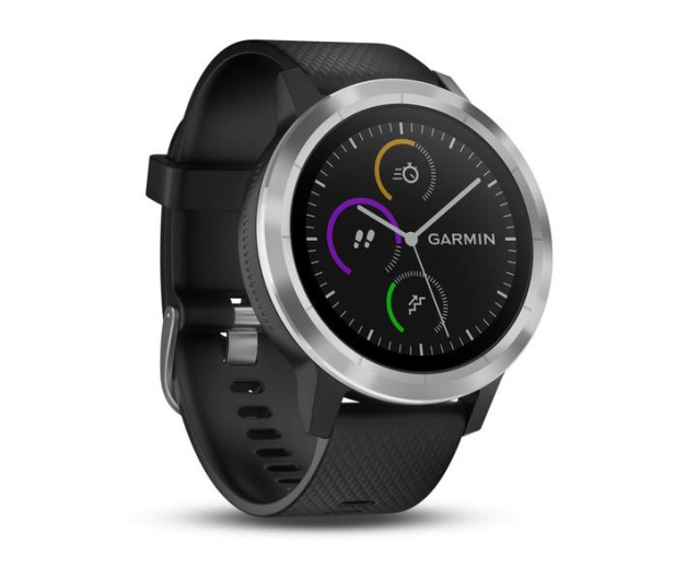 Garmin Vivoactive 3 Srebrny z Czarnym Paskiem - 381619 - zdjęcie 2